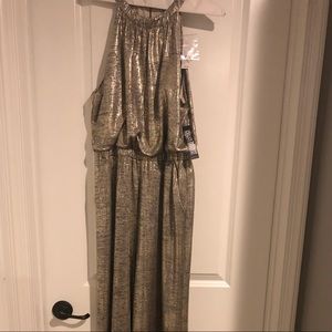 Metallic gold jumpsuit
